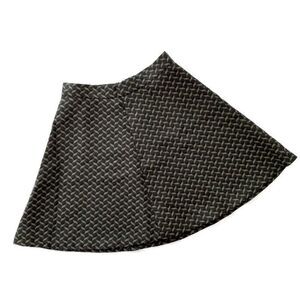 Halogen Nordstrom Brocade Skater Mini Skirt Black & Brown Pattern 4